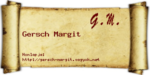 Gersch Margit névjegykártya